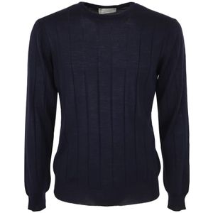 Filippo De Laurentiis, Heren, Truien, Blauw, Maat: 2XL Wol,
