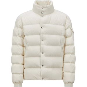 Moncler, Heren, Jassen, Wit, Maat: M Nylon,