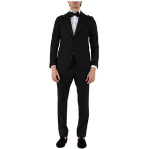 Tagliatore, Heren, Pakken, Zwart, Maat: XL Wol,
