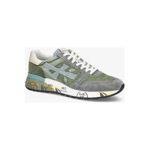 Premiata Mick Groen Grijs Denim Sneakers , Multicolor , Heren , Maat: 40 EU