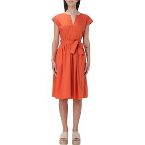 Woolrich, Dames, Jurken, Oranje, Maat: L Katoen,