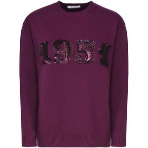 Max Mara, Dames, Truien, Paars, Maat: M Wol,