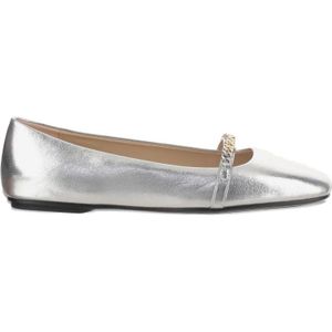 Pinko, Dames, Schoenen, Grijs, Maat: 38 EU Leer,