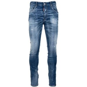 Dsquared2, Heren, Jeans, Blauw, Maat: M Katoen,