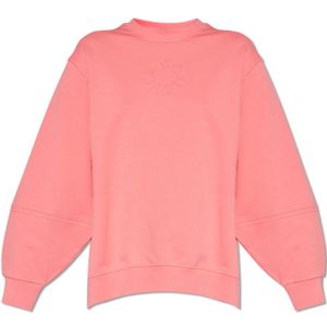 Moncler Sweatshirt met logo , Pink , Dames , Maat: L