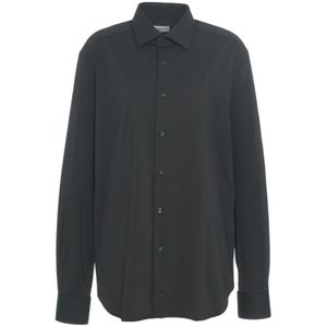 Gender, Heren, Overhemden, Zwart, Maat: 3XL Leer,