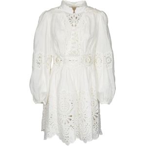 Zimmermann, Dames, Jurken, Wit, Maat: M Linnen,