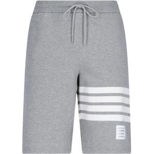Thom Browne, Heren, Korte broeken, Grijs, Maat: 2XL Katoen,