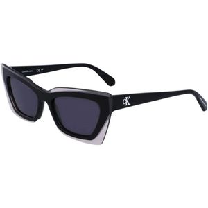 Calvin Klein - CKJ23656S - Zonnebril - Zwart Kristal - Acetaatmateriaal