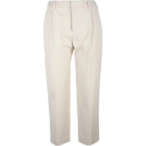 Brunello Cucinelli, Dames, Broeken, Wit, Maat: 2XS
