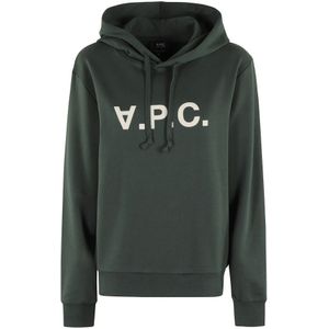A.p.c., Dames, Sweatshirts & Hoodies, Groen, Maat: 2XS Katoen,