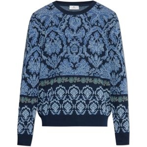 Etro, Heren, Truien, Blauw, Maat: XL Katoen,