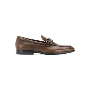 Tod's Bruine Metallic Logo Moccasin , Brown , Heren , Maat: 40 1/2 EU