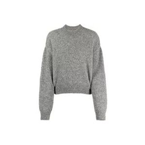 Jacquemus Grijze Alpaca Wol Trui , Gray , Dames , Maat: S