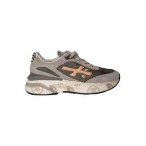 Premiata Groene Iridescent Mesh Sneakers Zebra Patroon , Gray , Dames , Maat: 41 EU