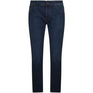 Jacob Cohën, Heren, Jeans, Blauw, Maat: W35