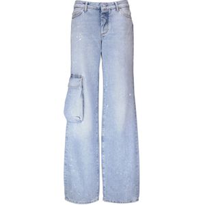Off White, Dames, Jeans, Blauw, Maat: W27 Denim,