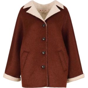 Marni, Dames, Mantels, Bruin, Maat: XS Wol,
