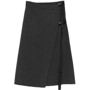 Mrz, Dames, Rokken, Grijs, Maat: M Wol,
