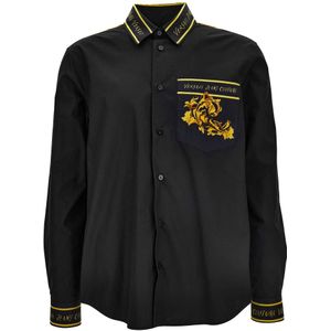 Versace, Heren, Overhemden, Zwart, Maat: M
