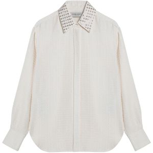 Golden Goose, Dames, Blouses & Shirts, Beige, Maat: L Katoen,