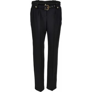 Versace Jeans Couture, Dames, Broeken, Zwart, Maat: XS Leer,