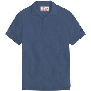 MC2 Saint Barth, Heren, Tops, Blauw, Maat: M Katoen,