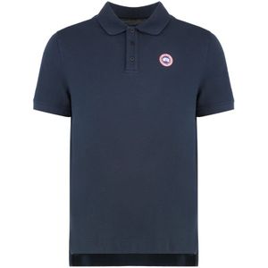 Canada Goose, Heren, Tops, Blauw, Maat: L Piqué,