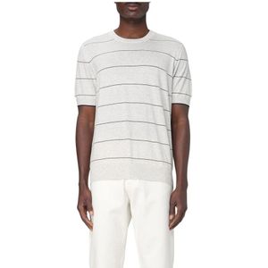 Brunello Cucinelli, Heren, Tops, Grijs, Maat: M