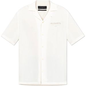 AllSaints, Heren, Overhemden, Beige, Maat: L Viscose,