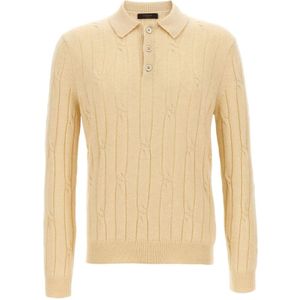 Zanone, Heren, Tops, Beige, Maat: XL Wol,