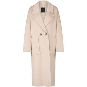 Marc Cain, Dames, Mantels, Beige, Maat: M Zijde,
