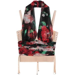 Dolce & Gabbana, Dames, Tops, Veelkleurig, Maat: 2XS