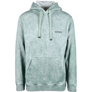 Dondup, Heren, Sweatshirts & Hoodies, Groen, Maat: L Katoen,