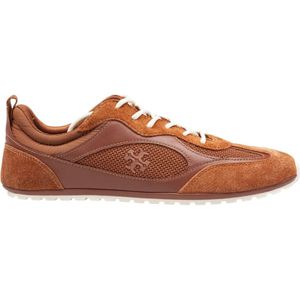 Tory Burch - Field Sneaker - Bruin - Suède en Mesh - Lichtgewicht