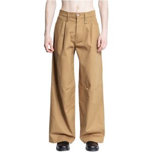 Simone Rocha, Heren, Broeken, Bruin, Maat: L Katoen,