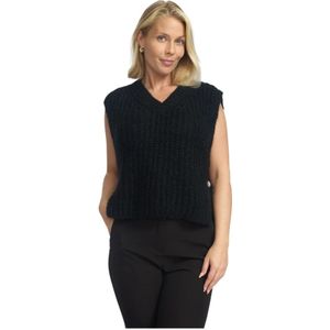 2-Biz, Dames, Truien, Zwart, Maat: S Zijde,