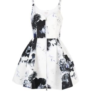 Alexander McQueen, Dames, Jurken, Blauw, Maat: S Zijde,