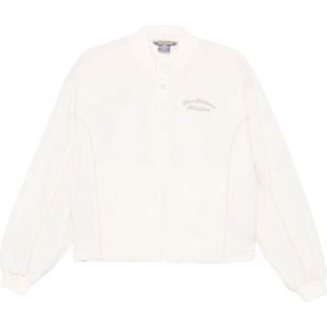 New Balance - Linear Heritage Woven Bomber Jacket - Wit - Dames