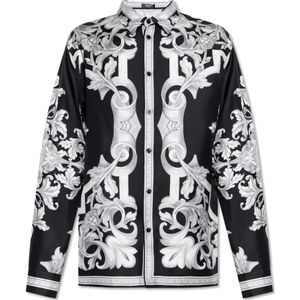 Versace - Zijden Overhemd - Zwart - Heren