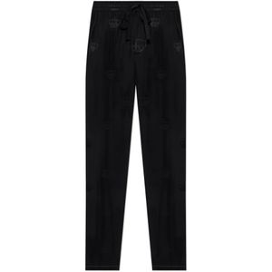 Dolce & Gabbana, Heren, Broeken, Zwart, Maat: M Zijde,