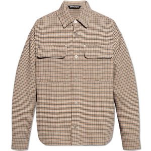 Palm Angels, Heren, Jassen, Bruin, Maat: M Katoen,