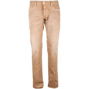 Dsquared2, Heren, Jeans, Bruin, Maat: M Katoen,