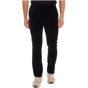 Emporio Armani - Fluwelen Herenpantalon - Zwart