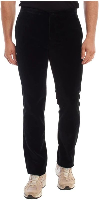 Emporio Armani - Fluwelen Herenpantalon - Zwart