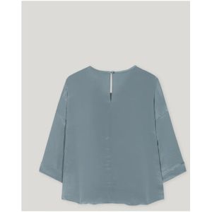 Luisa Cerano, Dames, Blouses & Shirts, Blauw, Maat: 2XL