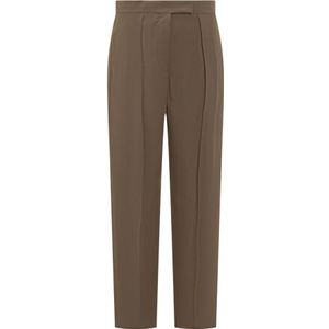 Ferragamo, Dames, Broeken, Groen, Maat: XS Wol,