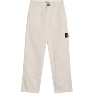 Stone Island, Heren, Broeken, Wit, Maat: W31