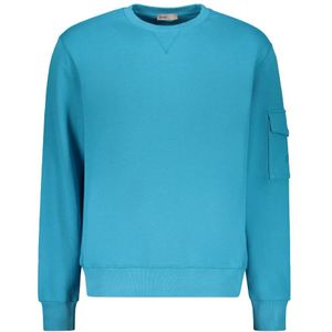 Herno, Heren, Sweatshirts & Hoodies, Blauw, Maat: XL Katoen,