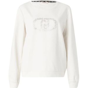 Liu Jo, Dames, Sweatshirts & Hoodies, Wit, Maat: 2XS Katoen,